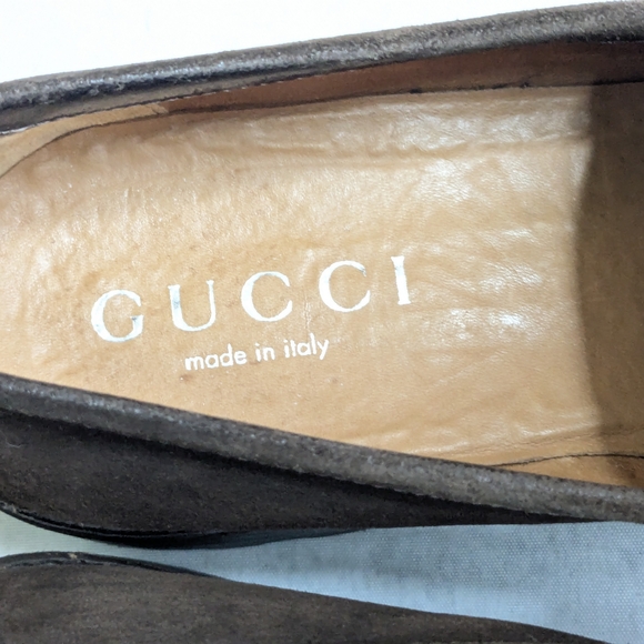 Gucci Horsebit Loafers Brown Suede Men 11.5 Leather Rubber - Picture 7 of 16